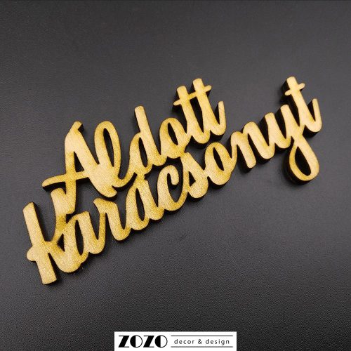 Áldott karácsonyt - lézervágott fafelirat