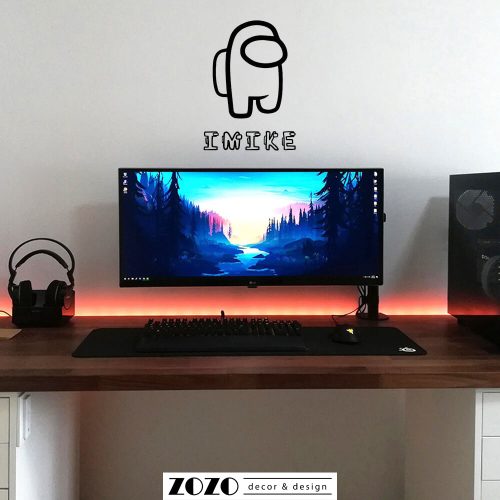 Among Us egyedi névvel - gamer falmatrica