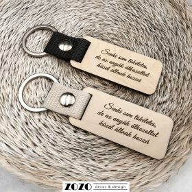   Gravírozott fa kulcstartó idézettel Anyának - kérhető egyedi szöveggel is