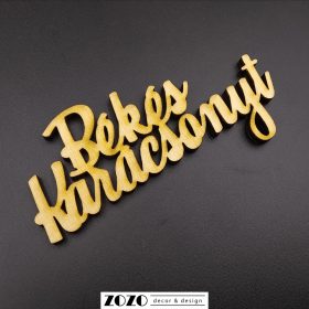 Békés karácsonyt - lézervágott fafelirat