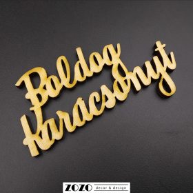 Boldog Karácsonyt - lézervágott fafelirat