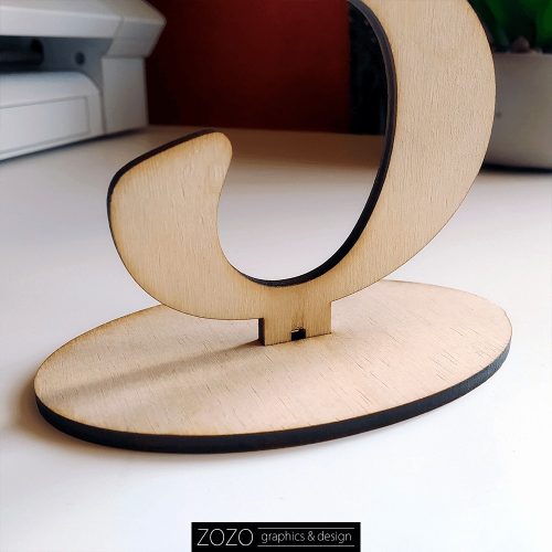 Esküvői asztalszámok - lézervágott fa (05)