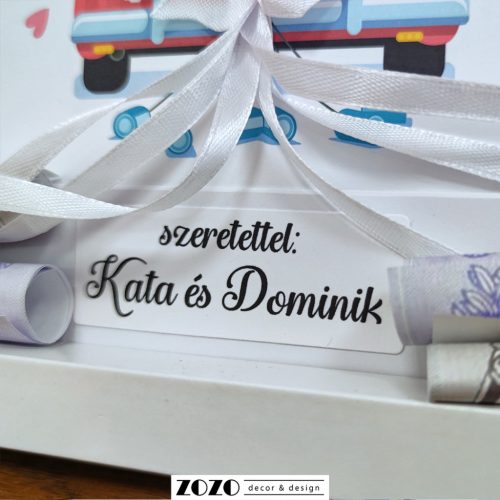 Egyedi pénzátadó esküvői kép, nászajándék - személyre szabható dekoráció