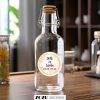 Arany bézs korall - Esküvői matrica, pálinkás üveg címke (07)