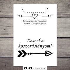 Leszel a koszorúslányom? - felkérő kártya