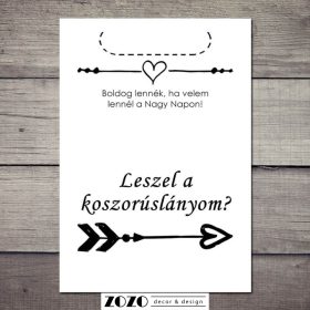 Leszel a koszorúslányom? - felkérő kártya