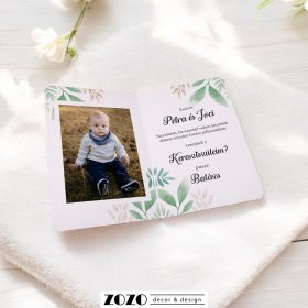   Keresztszülő felkérő lap - fényképes, babafotóval (01)