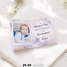   Keresztszülő felkérő lap - fényképes, babafotóval (04)