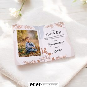   Keresztszülő felkérő lap - fényképes, babafotóval (05)
