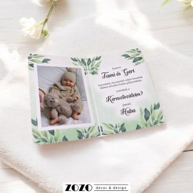  Keresztszülő felkérő lap - fényképes, babafotóval (07)