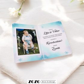   Keresztszülő felkérő lap - fényképes, babafotóval (09)