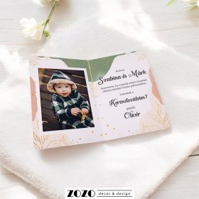   Keresztszülő felkérő lap - fényképes, babafotóval (10)
