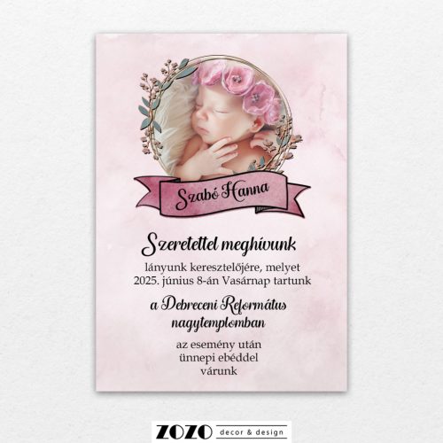 Keresztelő meghívó - lányos (01)