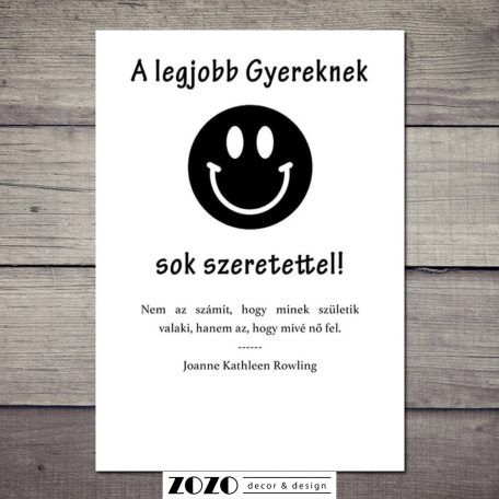 A legjobb gyereknek - köszöntő kártya