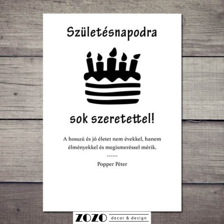 Születésnapodra - köszöntő kártya