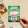 Poker Party egyedi kaparós felkérő bejelentő sorsjegy - bármilyen szöveggel kérhető