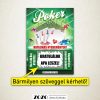 Poker Party egyedi kaparós felkérő bejelentő sorsjegy - bármilyen szöveggel kérhető