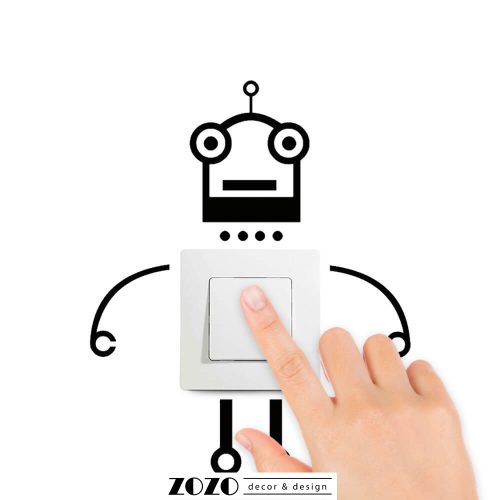 Robot - kapcsoló falmatrica