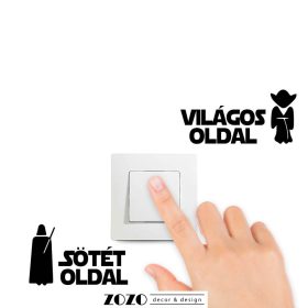   Star Wars, sötét oldal / világos oldal 1 - kapcsoló falmatrica