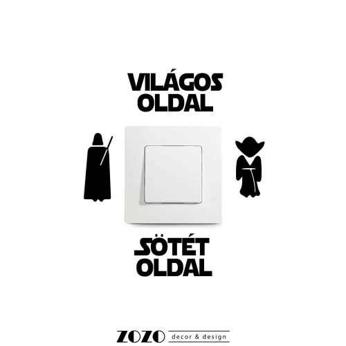 Star Wars, sötét oldal / világos oldal 1 - kapcsoló falmatrica