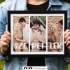 Szerelmes pár "SZERETLEK" felirattal - egyedi fotókollázs