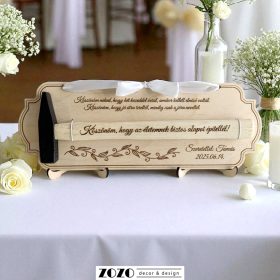   Szülőköszöntő ajándék apának esküvőre - egyedi gravírozott kalapács és tábla