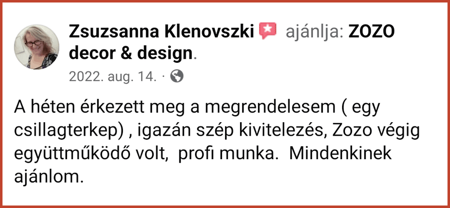 Vásárlói értékelés