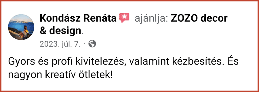 Vásárlói értékelés