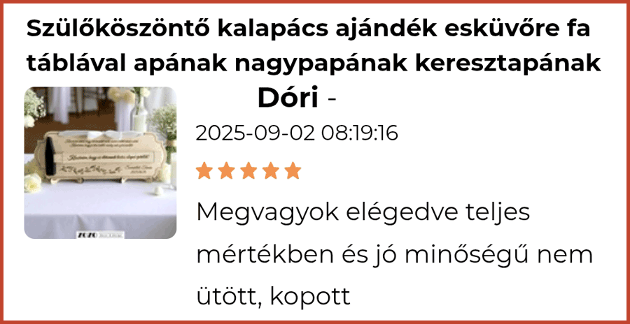 Vásárlói értékelés