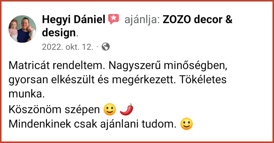 Vásárlói értékelés