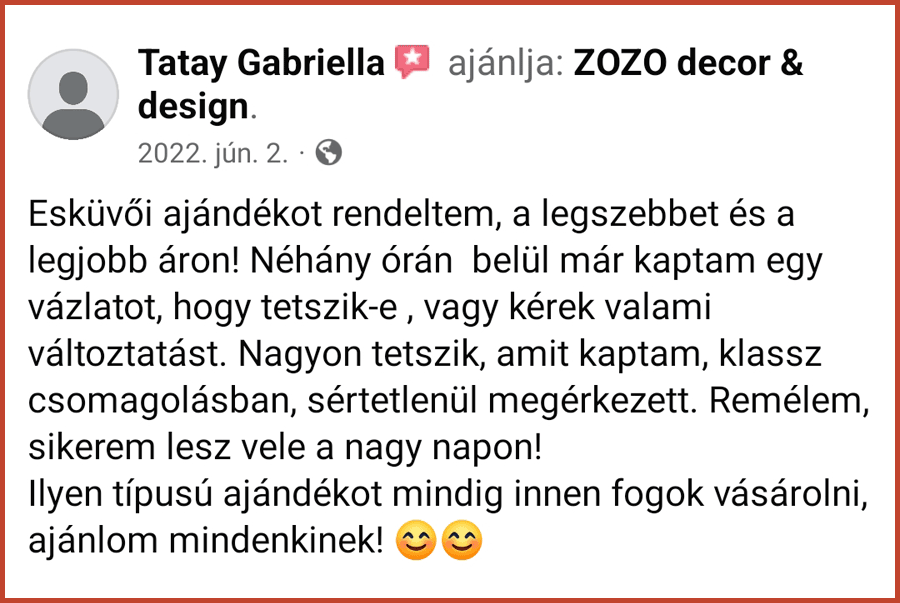 Vásárlói értékelés