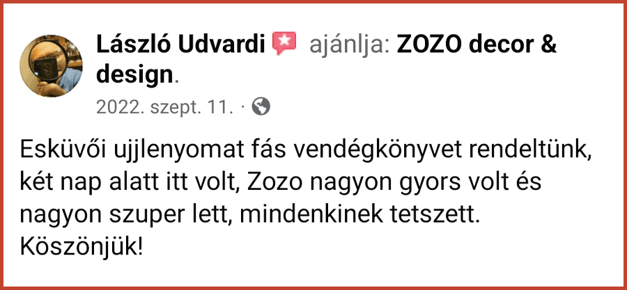 Vásárlói értékelés