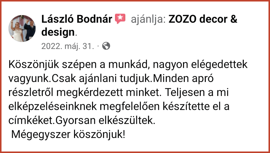 Vásárlói értékelés