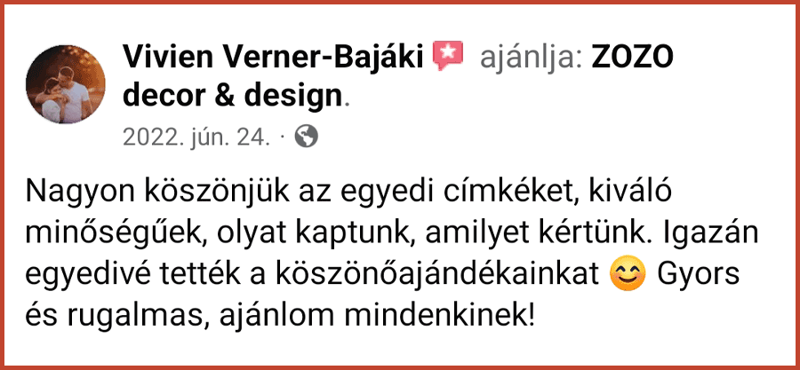 Vásárlói értékelés